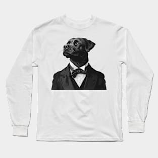 dog gentelman Long Sleeve T-Shirt